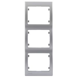 SIEMENS Delta Iris Plaque triple verticale silver