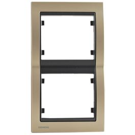 SIEMENS Delta Iris Plaque double verticale métal champagne