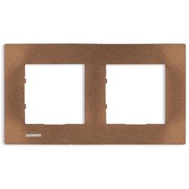SIEMENS Delta Viva Plaque double métal marron