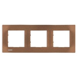 SIEMENS Delta Viva Plaque triple métal marron