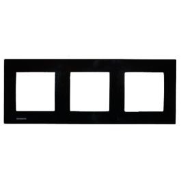 SIEMENS Delta Viva Plaque triple noir