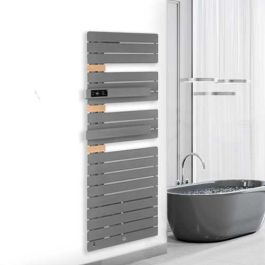 THERMOR Allure 3 virtuose Sèche-serviettes électrique connecté menhir avec soufflerie 1750W mât à gauche - 483109