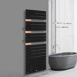THERMOR Allure 3 virtuose Sèche-serviettes électrique connecté carbone avec soufflerie 1750W mât à gauche - 483119