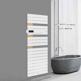 THERMOR Allure 3 classique Sèche-serviettes électrique connecté blanc satin 750W mât à gauche - 483218