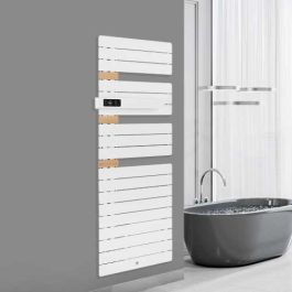 THERMOR Allure 3 classique Sèche-serviettes électrique connecté blanc satin 750W mât à gauche - 483240