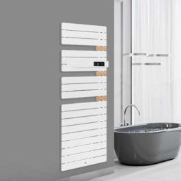 THERMOR Allure 3 classique Sèche-serviettes électrique connecté blanc satin 750W mât à droite - 483241
