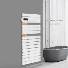 THERMOR Allure 3 classique Sèche-serviettes électrique connecté blanc satin avec soufflerie 1500W mât à gauche - 483242