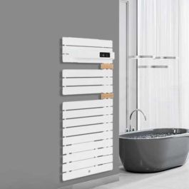 THERMOR Allure 3 classique Sèche-serviettes électrique blanc satin avec soufflerie 1500W mât à droite - 483243