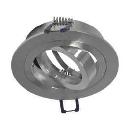 VISION-EL Support de spot rond 92 mm aluminium brossé - 7712