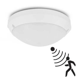 VISION-EL Hublot extérieur LED à détection 230V 18W 1600lm 4500K 300mm blanc - 7790