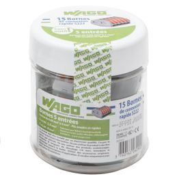 WAGO S222 15 bornes de connexion rapide 5 entrées pour fils souples et rigides - 222-415
