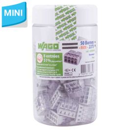 WAGO S2273 50 mini bornes de connexion rapide 8 entrées pour fils rigides - 2273-208