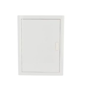Coffret encastré LEGRAND 2 rangées 24+4 modules avec porte métal extra plate blanche - vue de face