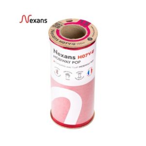 Bobine de 100m de fil électrique rigide Nexans Mobiway Pop rouge 1,5²