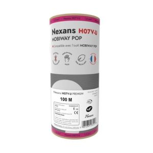 Bobine de fil électrique H07VU Nexans Mobiway Pop noir 1,5mm²