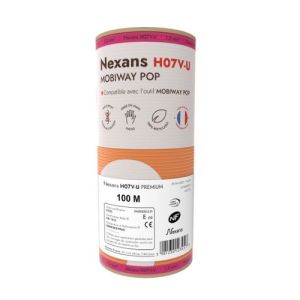 bobine de fil Nexans H07V-U Mobiway Pop orange 1,5mm²