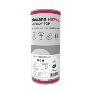 fil électrique H07V-U Nexans Mobiway Pop 1,5mm² gris