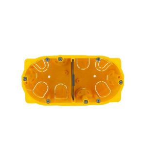 Boite encastrement double Legrand Batibox pour cloison sèche D67 P50 E71 - vue de face