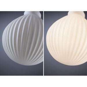 ampoule LED Paulmann White Lampion éteinte et éclairé
