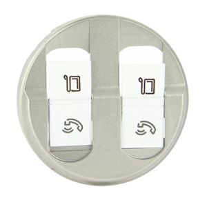 LEGRAND Céliane Enjoliveur titane prise double RJ45 - 068552