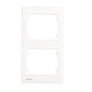 SIEMENS Delta Iris Plaque double verticale - Blanc