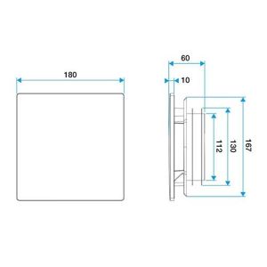 ALDES Kit bouche autoréglable ColorLINE D125 blanc - schéma