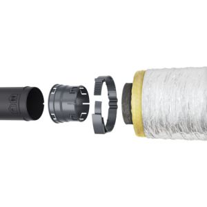 Gaine VMC + collier de serrage + raccord + conduit Aldes