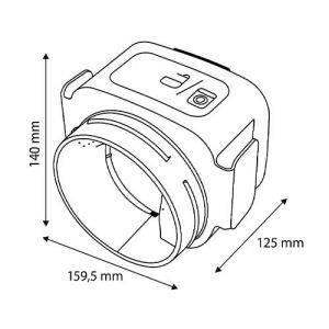 kit MS BAIN Aldes SensAIR - schéma avec dimensions