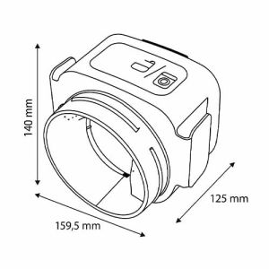 Kit MS BAIN + WC Aldes SensAIR - schéma avec dimensions