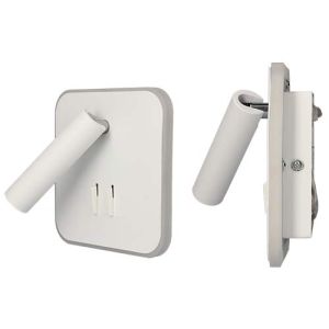 Éclairage intérieur Arlux Jazz carré 11W 770lm 2700K blanc + liseuse 3W 210lm - 114118