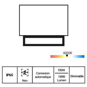 Projecteur LED Arlux Trust fiche technique