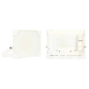 projecteur extérieur LED Arlux modèle Kreon coloris blanc - vue de profil et de dos