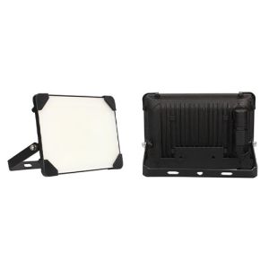 Projecteur extérieur LED noir Arlux Kreon - vue de profil et de dos
