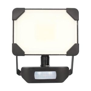 projecteur extérieur LED à détection Arlux Kreon coloris noir - vue de face