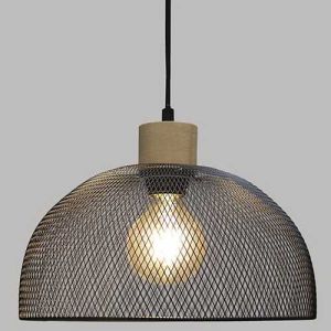 Suspension éclairé Sam Atmosphera, diamètre 30 cm, noir