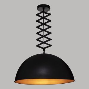 Suspension Atmosphera Lahti E27 noire Ø51 cm - produit éclairé