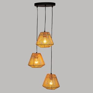 Suspension triple corde éclairé Jily Atmosphera Ø20 cm