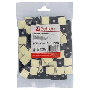 Lot de 100 embrases adhésives 19x19mm Batilec