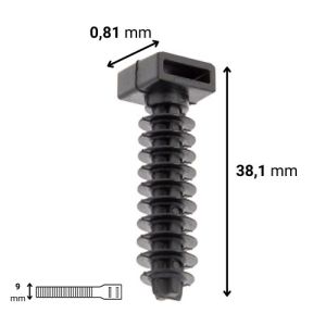 Dimensions embrases à chevilles noires Batilec
