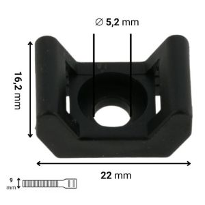 Dimensions embases à visser Batilec
