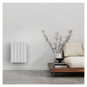 radiateur à inertie céramique Batilec Zilo 1000W blanc - photo ambiance vue de face