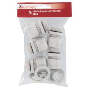 Paquet de 5 presse étoupe M25 Batilec