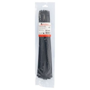 Paquet de 100 colliers de serrage noirs Batilec 370x3,6mm