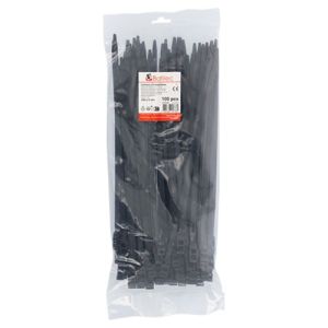 Paquet de 100 colliers d'installation noirs Batilec 180x9mm