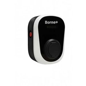 Borne de recharge de véhicule électrique BORNE+ plug and play prise T2S 7kW 32A IP55 - vue de profil