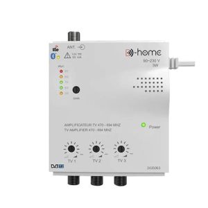 Amplificateur répartiteur TV TNT D-Home 3 sorties