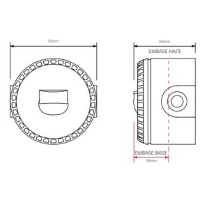 Diffuseur lumineux Eaton - dimensions