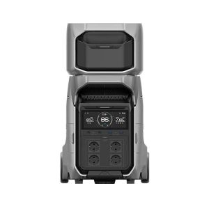 station électrique nomade Ecoflow DELTA PRO 3 et sa batterie intelligente - vue de face