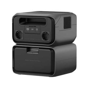 station électrique Ecoflow RIVER 3 PLUS et batterie EB600 - vue de profil