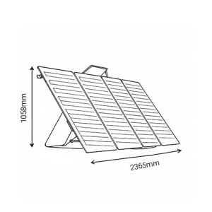 Dimensions du panneau solaire pliable 400W Ecoflow